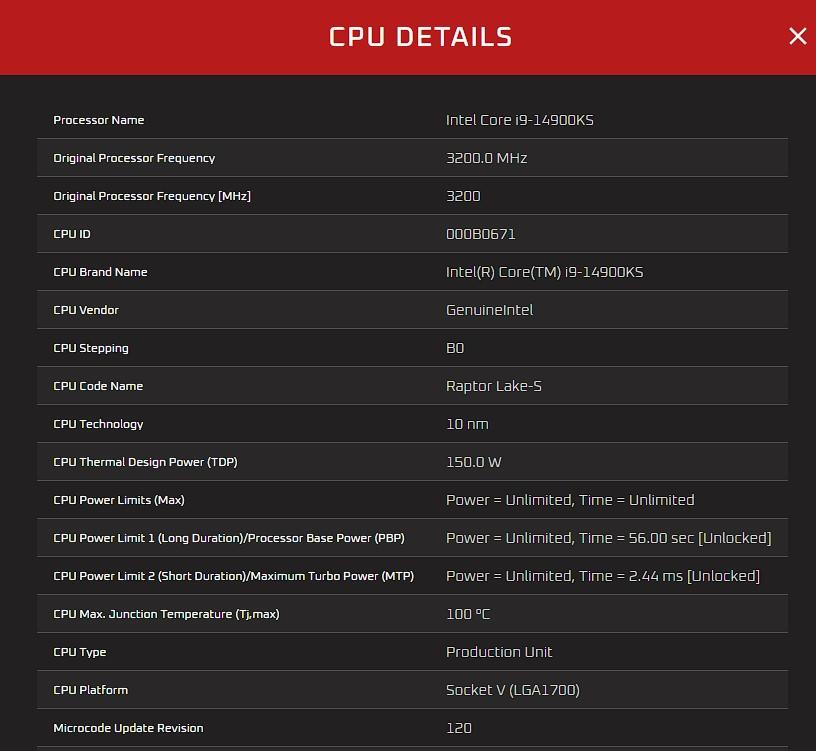 details core i9 14900ks occt