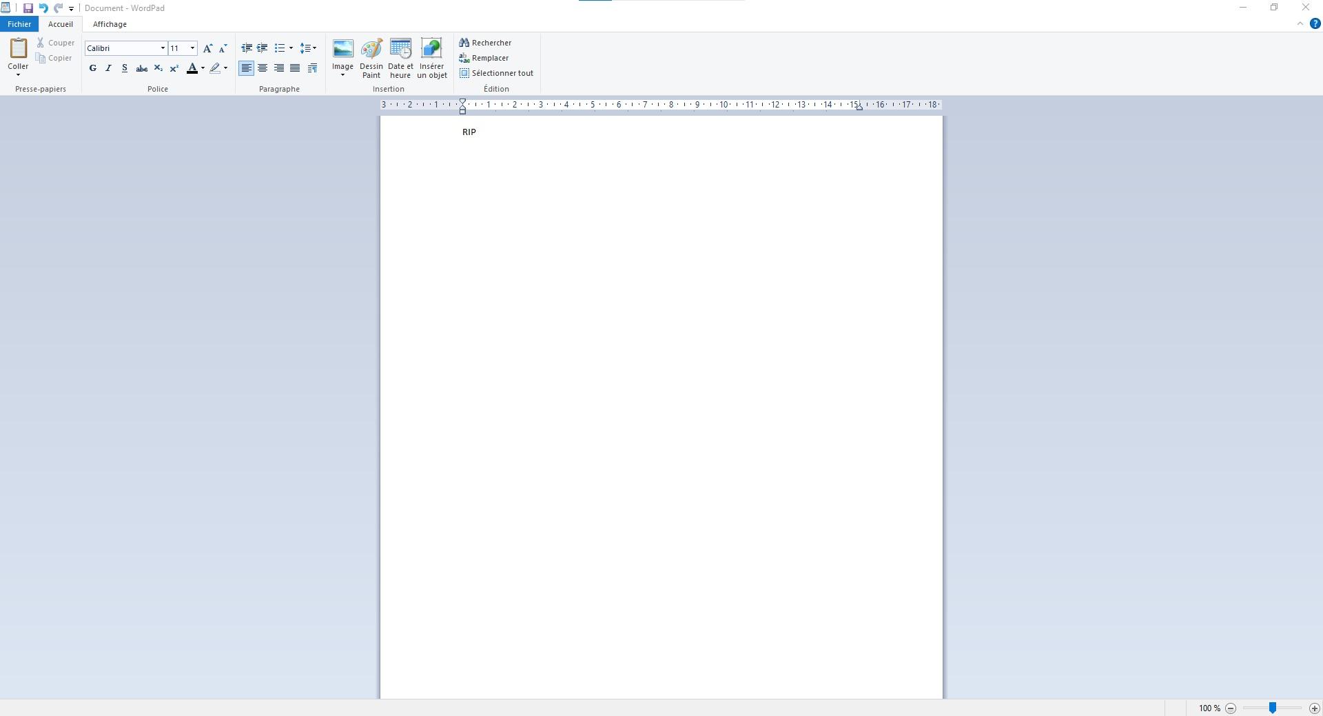 word pad fini copie