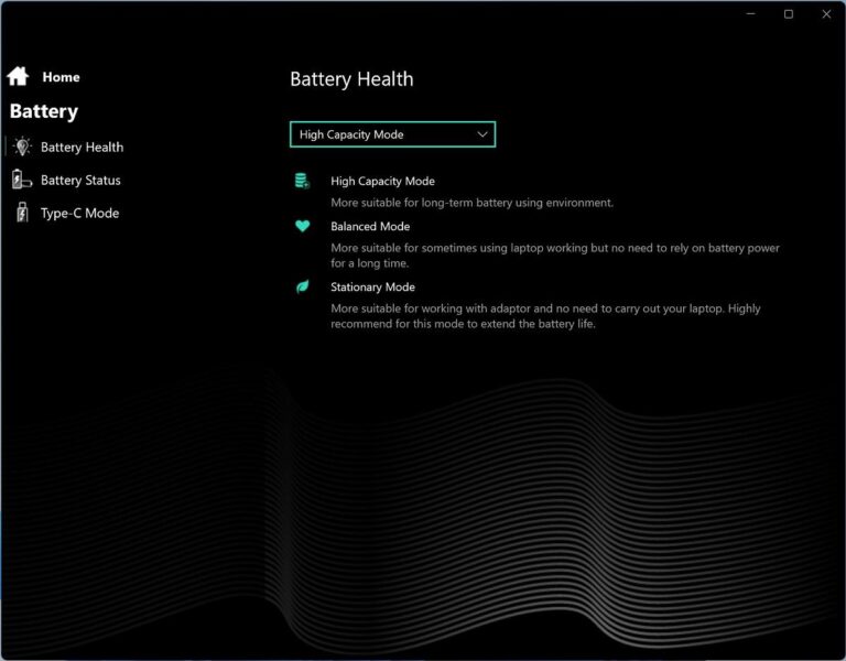 état de la batterie