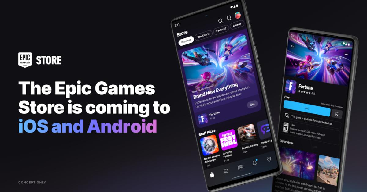 epic games store smartphones
